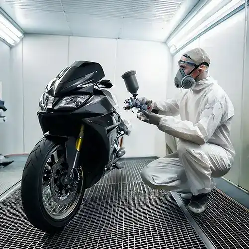Motorbike paint respraying